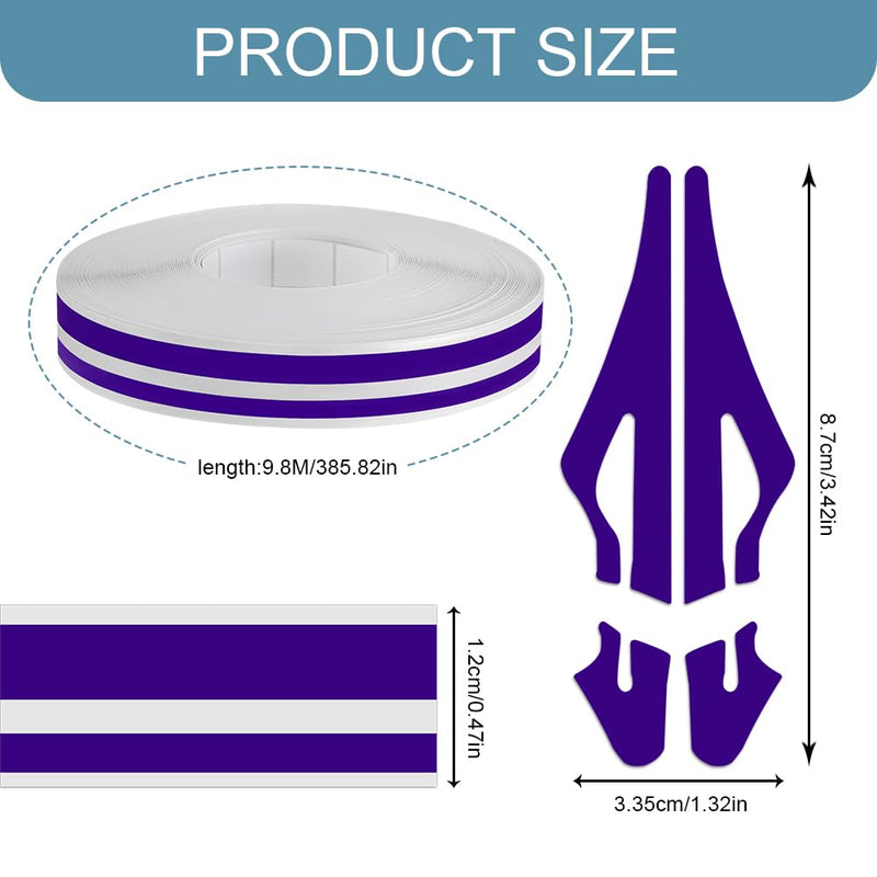 32Ft Car Pinstriping Tape, Pinstripe Body Sticker, Vinyl Automotive Pinstriping Tape Stripe Decal, Auto DIY Body Side Stripes Trim Sticker for Auto Motorcycle Home (Purple) Purple