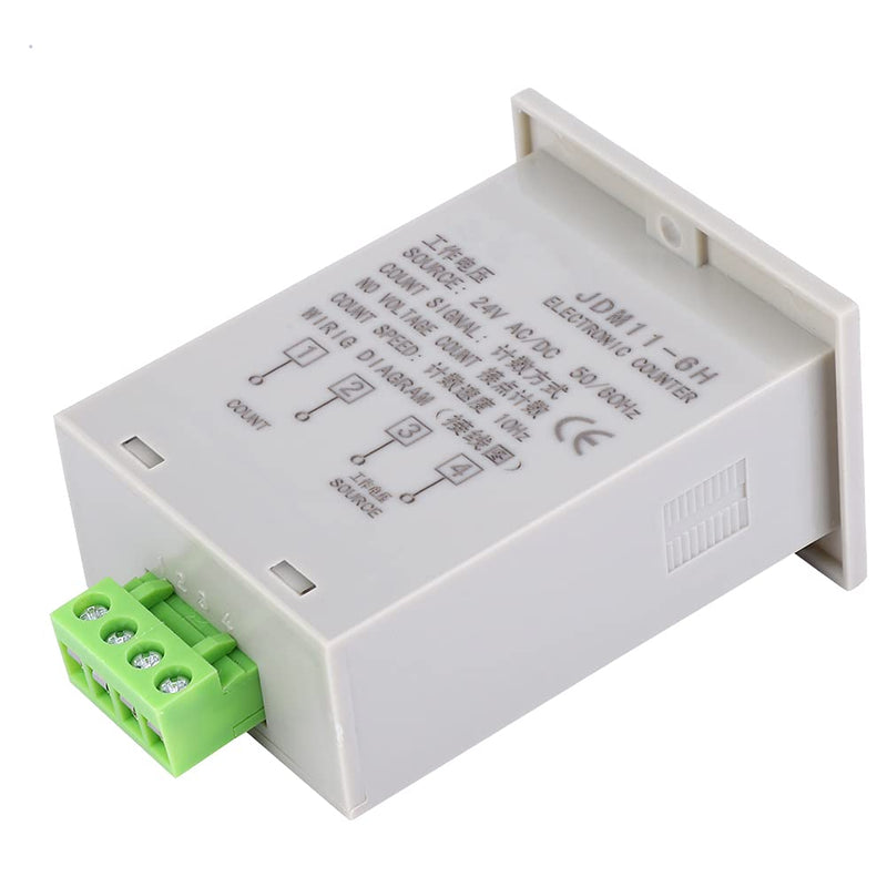 [Australia - AusPower] - JDM11-6H LED Display Digital Counter, AC/DC24V 6 Digits Electronic Digital Display Counter Relay No Voltage Counter 