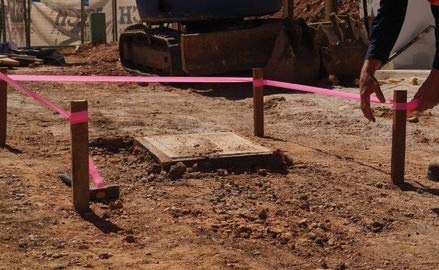 Flagging Tape， Survey Ribbon for Boundaries and Hazardous Areas Non-Adhesive Surveyor Tape with 1" Width, 150' Length -15F Temperature Resistance at Summer(Pack of 10) (Pink) Pink