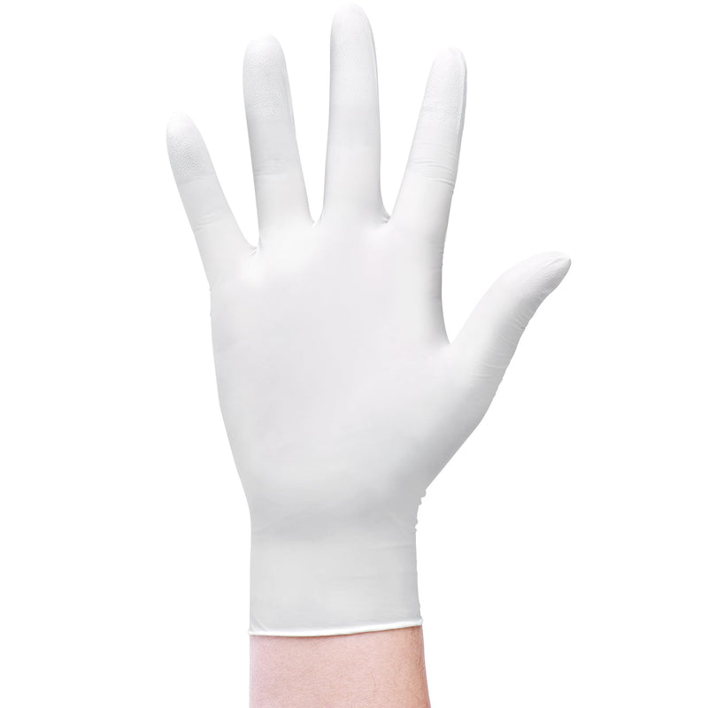 [Australia - AusPower] - Disposable Nitrile Exam Gloves, 3-mil, Medium, Box of 100, White Nitrile Gloves Disposable Latex Free for Medical, Cleaning, Cooking & Esthetician, Food-Safe, Powder-Free, Non-Sterile 