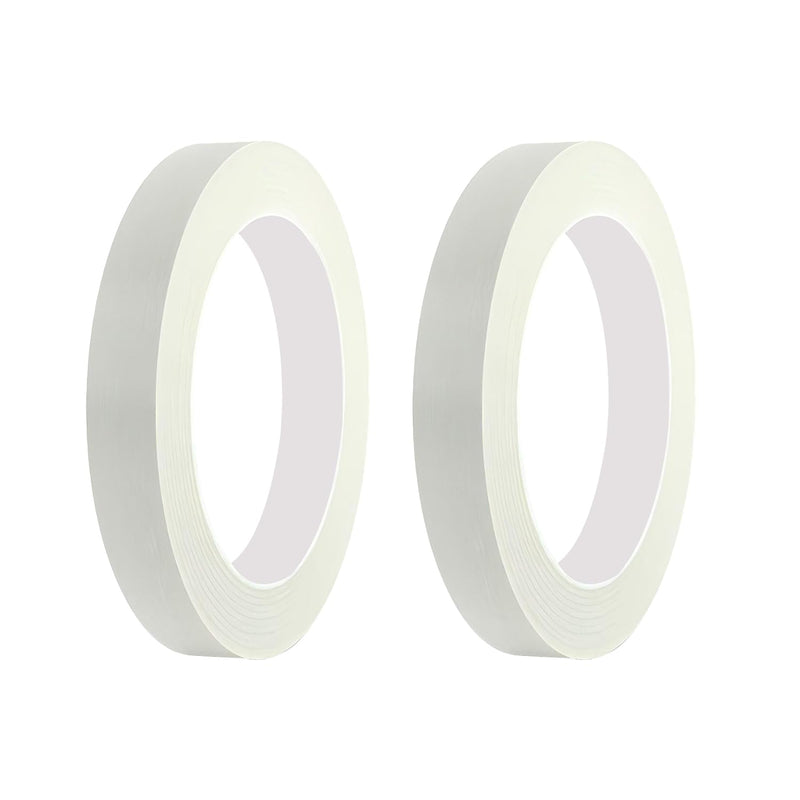 QRITY 2 Rolls Masking Tape, Adhesive Painting Tape, 15mm x 50m(0.59 inch x 54.6 Yards) White Paper Tape, Artist Drafting Tapes, for Painting, Craft, Art