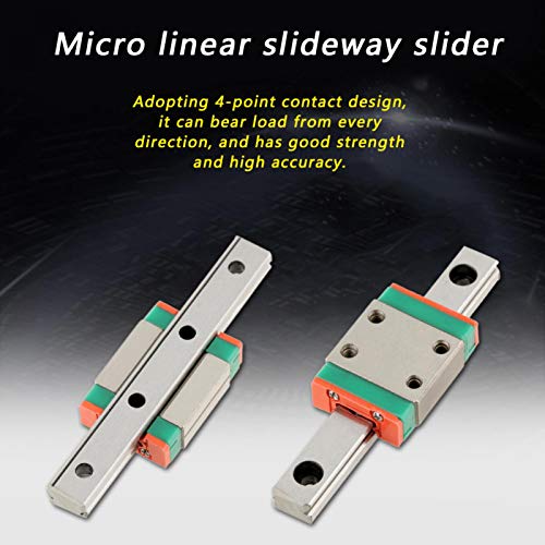 Miniature Linear Rail Guide, LWL7B 55mm Linear Guide Rail + Linear Guide Block, Linear Sliding Guide Rail for 3D Printer and CNC Machine