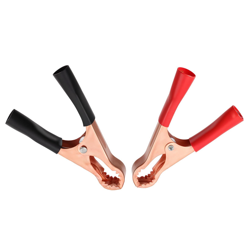 [Australia - AusPower] - 6 Pcs 50A Insulated Alligator Clips Metal Alligator Clips Black & Red Heavy Duty Battery Charger Clamps Metal Spring Clips for Loading Truck Car Battery Electric Test 