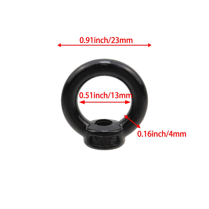[Australia - AusPower] - 6Pcs Stainless Steel Lifting Eye Nut M5 Metric Ring Shape Lifting Eye Nut Ring Eye Bolts Threaded Nut Fastener M5 Lifting Eye Nut 
