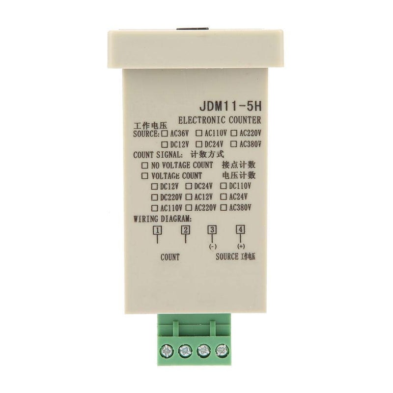 [Australia - AusPower] - DIGITEN 0-99999 Digital Counter, LED Counter Electronic Counter JDM11-5H AC220V / DC36V / DC 24V / DC 12V (DC12V) DC12V 