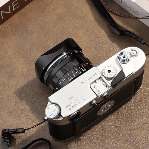 Haoge Bayonet Metal Square Lens Hood for Voigtlander NOKTON 35mm F1.2 II/III,40mm F1.2,50mm F1.2 Aspherical Lens for VM Mount Accessories LH-VM35-NB Black,with Cap