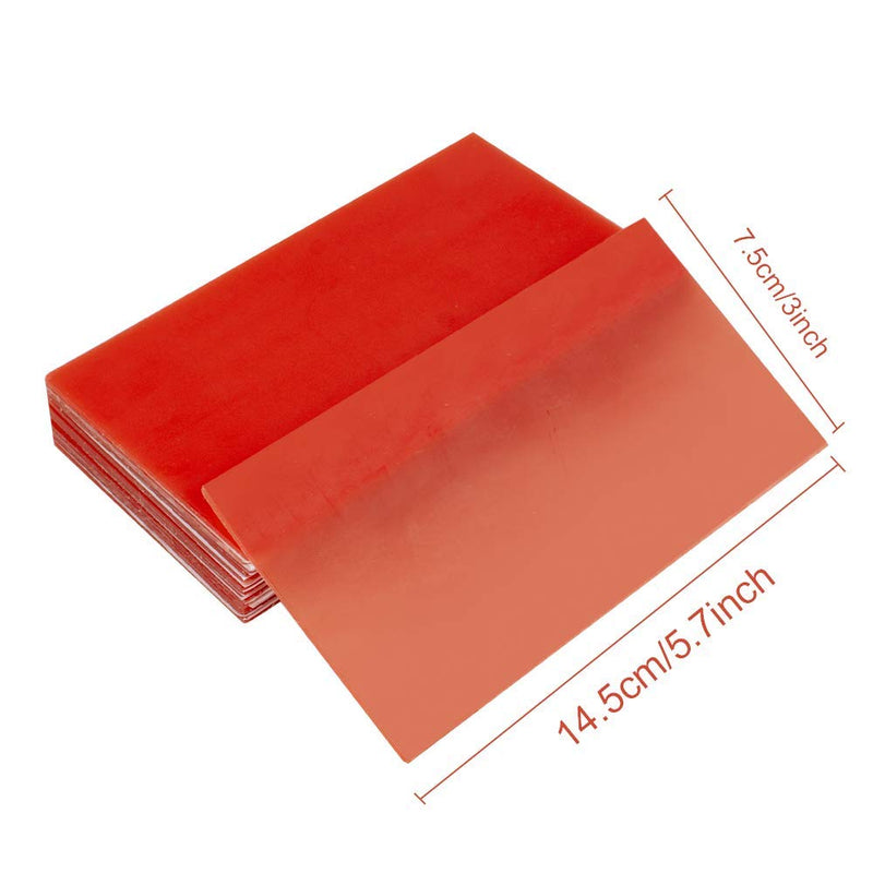 [Australia - AusPower] - Lab Base Plate Wax Dental Wax Sheets Red Utility Wax Sheets US Stock (20PCS) 