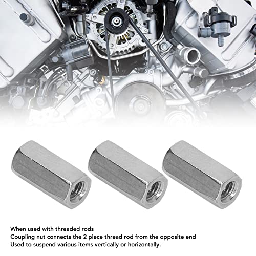 Tissting 20-piece set of M6 hex coupling nuts in 304 stainless steel with threaded connectors