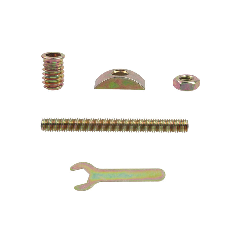 [Australia - AusPower] - Semetall 10 Sets Bed Frame Hardware Connector Kit,M8x80mm Countertop Connector Bolts,Table Top Fasteners,Bed Assembly Fasteners Bolts Nuts Threads Half Moon Spacers M8×80mm 