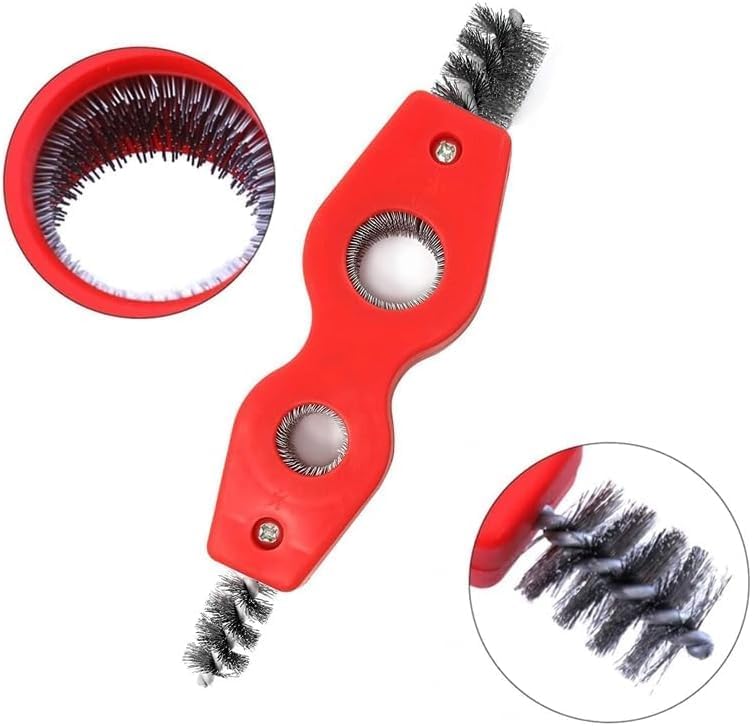 [Australia - AusPower] - Red Copper Pipe Cleaner 4 in 1 Pipe Deburring Brushes Copper Pipe Brushes Pipe Deburring for PVC PPR Brass Aluminum Hand Tools 2 Pack 