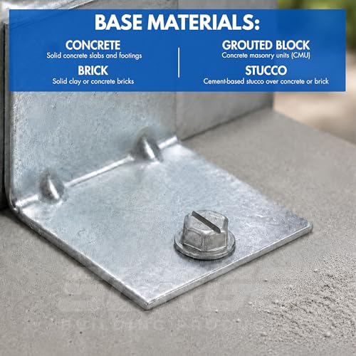 SURGE BUILDING PRODUCTS 1/4 x 1-1/4 inch hex 410 stainless steel concrete screws with bit, box of 100