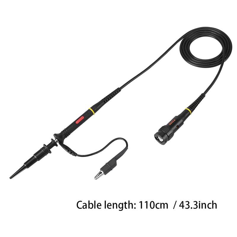 [Australia - AusPower] - P2200 Oscilloscope Probe 200MHz High Frequency, BNC Connector with X1/X10 Attenuation Switch, Professional Grade Test Clip for Oscilloscopes 