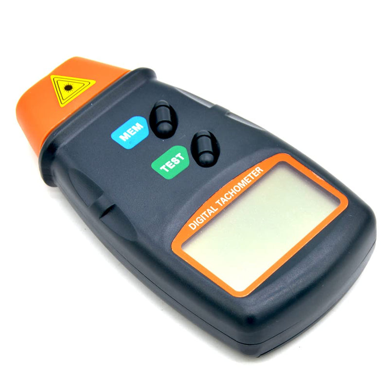 Mengshen Digital Tachometer Non-Contact Laser 2.5-99999RPM | Speedometer with reflective tape, speed meter, 9 V battery included