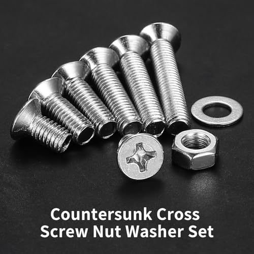 YOUYIDUN M6 metric machine screws assortment kit with flat head screws, 160 pieces