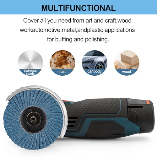 Pack of 10 Flap Discs, 76 mm 120 Grain Sanding Discs for Metal, Wood, and Steel, Sanding Mop Discs, Flap Discs for 3-Inch Angle Grinders | 120 Grit Sanding Mop Discs, Flap Discs for Metal, Wood, and Steel BYP-120