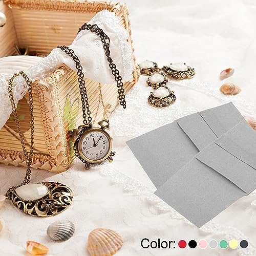PATIKIL 8x8cm Jewelry Pouches with Band, 20 Pack Microfiber Jewelry Pouches Portable Soft Storage for Necklace Bracelet Earring Watch Rings Brooch, Light Green
