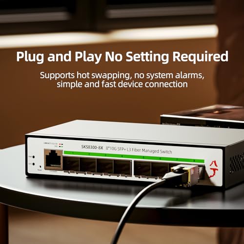 10G SFP+ RJ45 Module, 10GBase-T SFP+ Transceiver up to 30 m | Cat6a/Cat7, compatible with Cisco, HPE, MikroTik, Ubiquiti, Synology, QNAP, Plug & Play