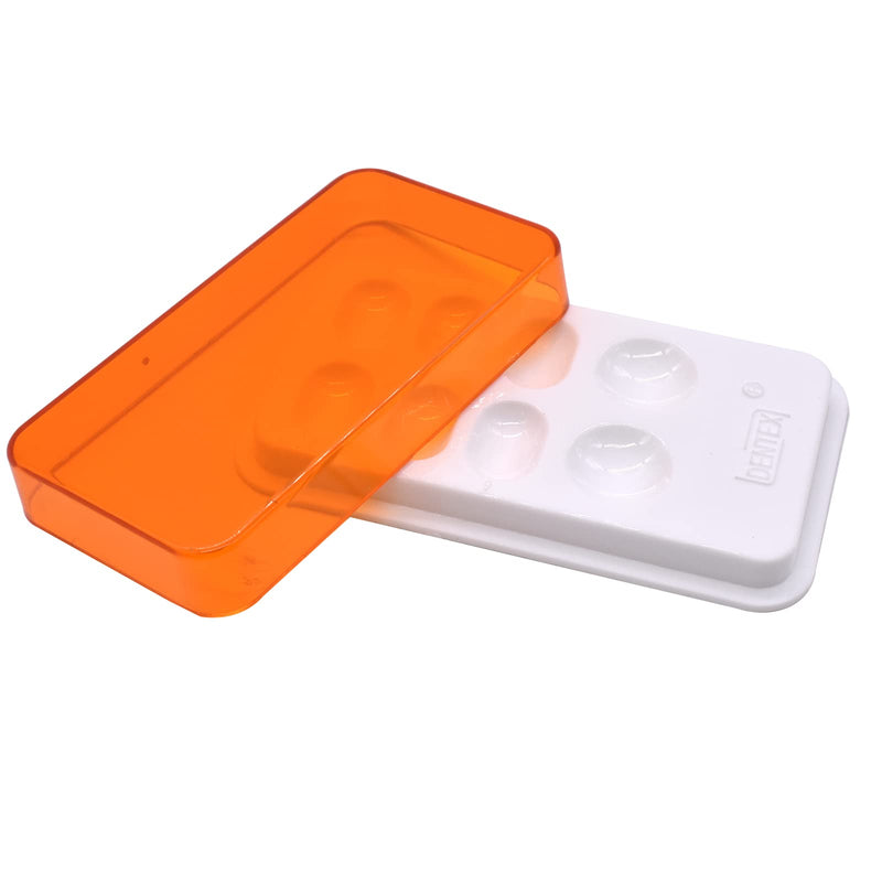 [Australia - AusPower] - Angzhili 1 Piece Dental Palette with Cover,8 Slot Dental Resin Palette,Resin Shading Box for Mixing Resin Placement,Dental Lab Equipment 