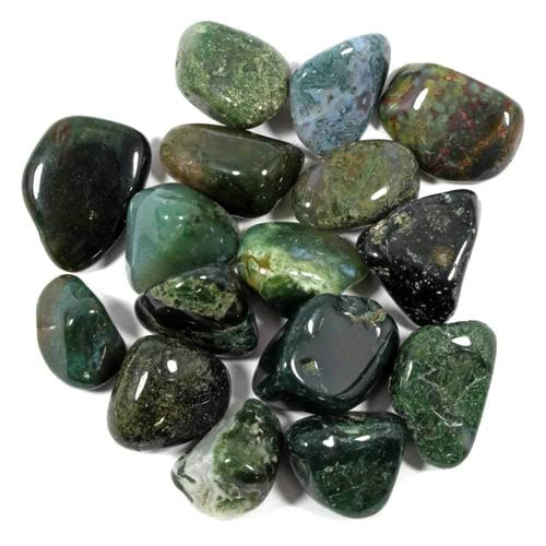 Pachamama Essentials Moss Agate Tumbled - Healing Stone 20-25mm (1) 1