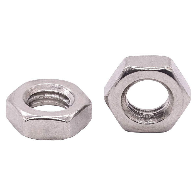 [Australia - AusPower] - 3/8-16 UNC Stainless Steel Thin Hex Nuts Hexagon Jam Nuts, 304 Stainless Steel 18-8, Full Thread, Coarse Thread, 25 PCS 3/8"-16 