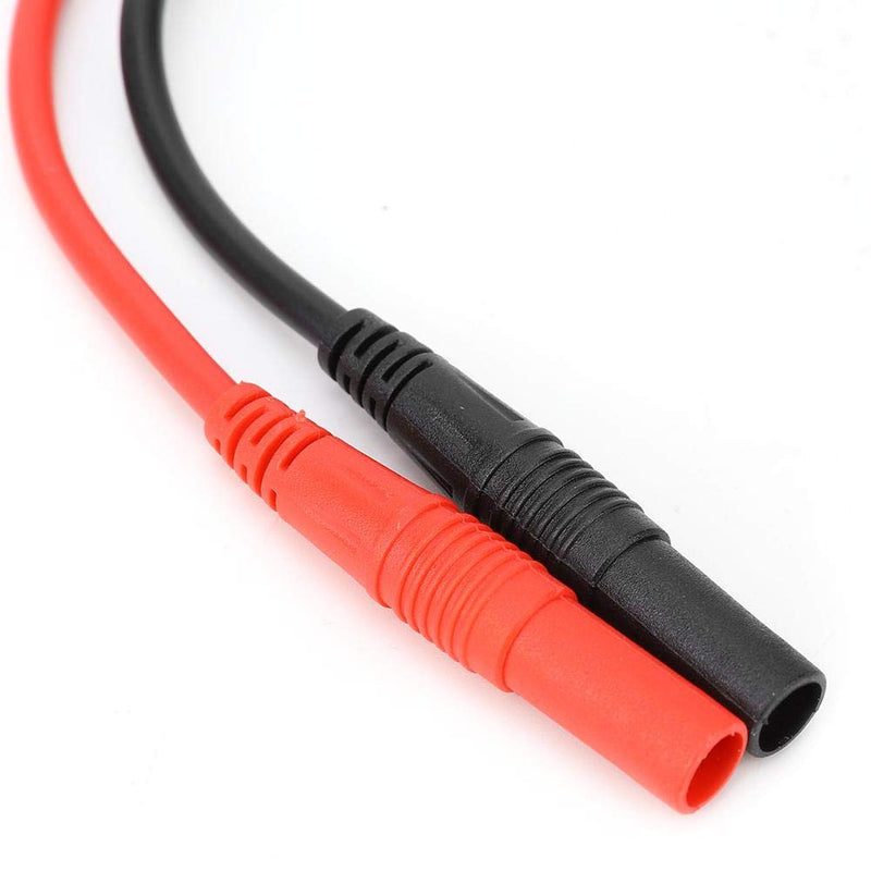 [Australia - AusPower] - 10cm 4mm Test Cable Banana Plug Multimeter Probe Test Cable Female Head Test Probe Cable Wire Cable Banana Plug Test Wire Extension Cable (Black and Red) 