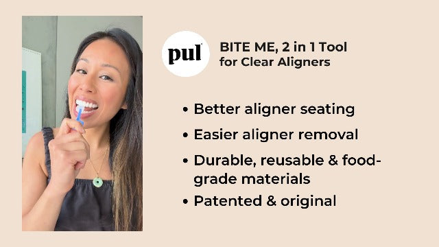 PUL Aligner Removal Tool - Black | Safe and Hygienic Hook for Invisalign and Retainer | Gentle BPA Free Design for Everyday Use | Pack of 3 3 packs