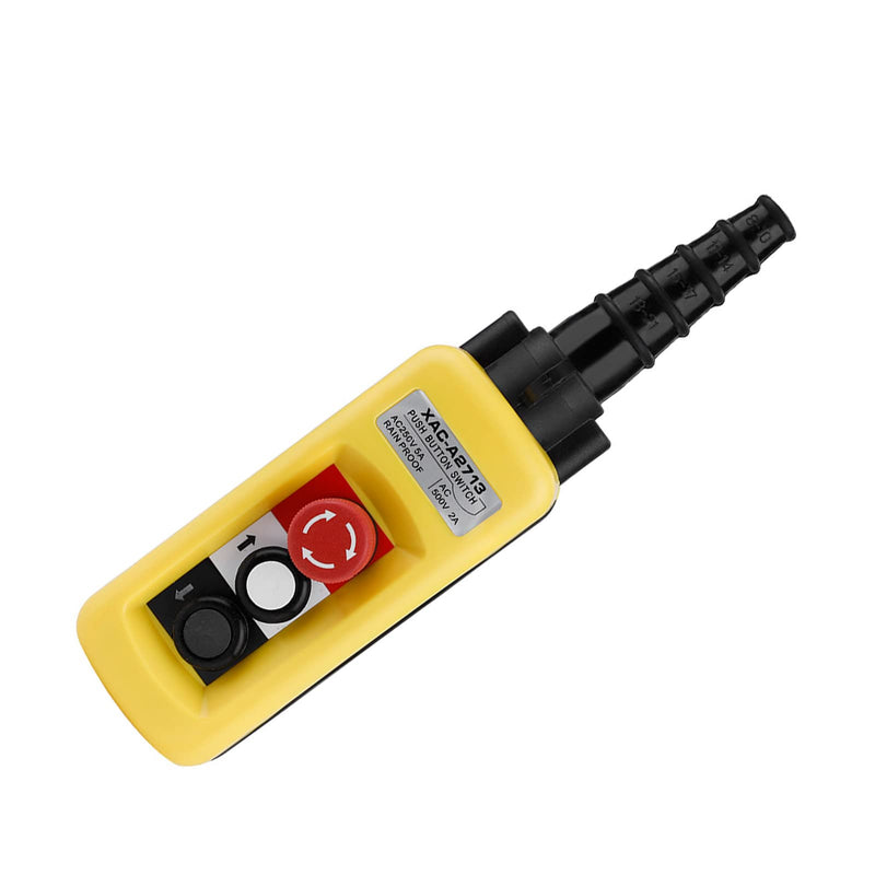 Crane Lift Control Switch XAC-A2713 Suspension Lifting Control Unit with Push Button Switch for Crane with Emergency Stop (2 Buttons) 2 buttons