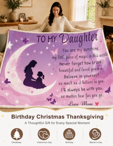 Daughter Gifts from Mom and Dad, Daughter Hooded Blanket Gift from Mother