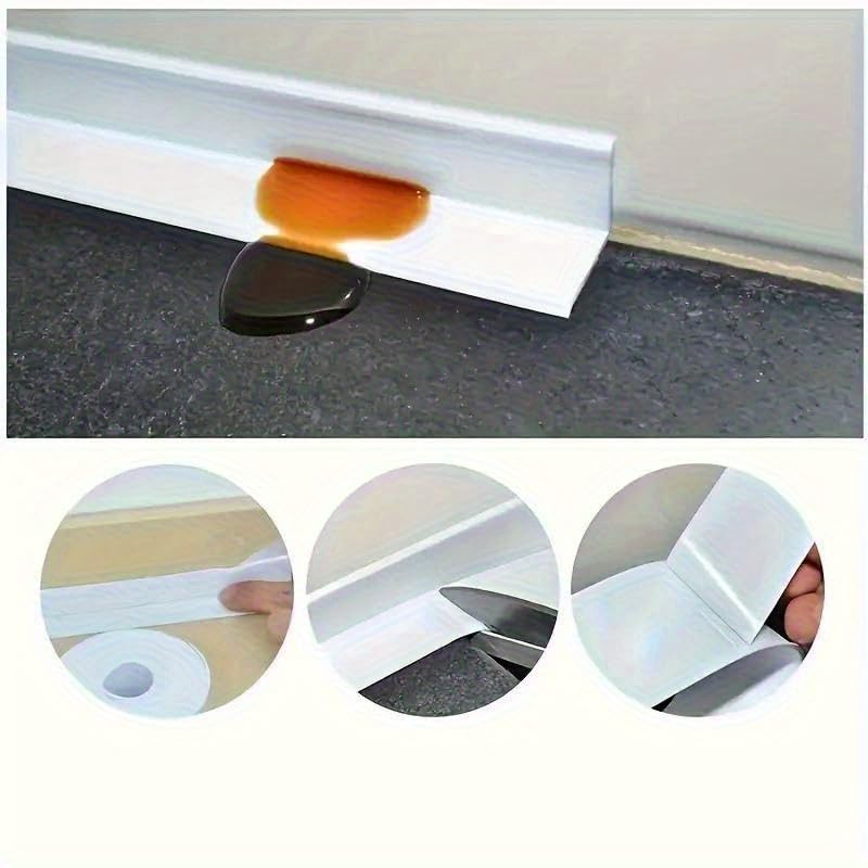 3.2m Self-Adhesive Toilet Caulking Strip, Bathroom Sealant Tape for Floor and Wall Edge Protection, White