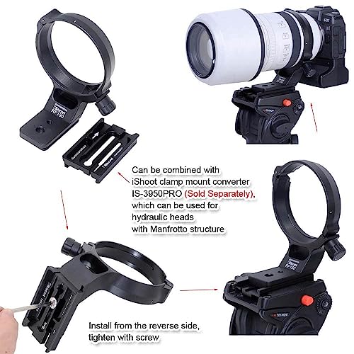 Metal Tripod Mount Ring Lens Collar Compatible with Canon RF 100-500mm f/4.5-7.1L is USM, Lens Support Holder Bracket Bottom is Arca-Swiss Fit Quick Release Plate Feature Dovetail Groove