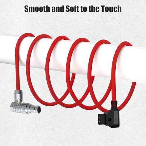 Alvin's Cables RED Komodo-X Power Cable for RED DSMC3 DSMC2 Epic Scarlet V-Raptor, for DJI Ronin 4D, Ultra Soft & Flexible D-Tap to 6 Pin Female Right Angle Cable 1M/39.4inches 1m/3.3ft Ultra Soft right angle 6 pin