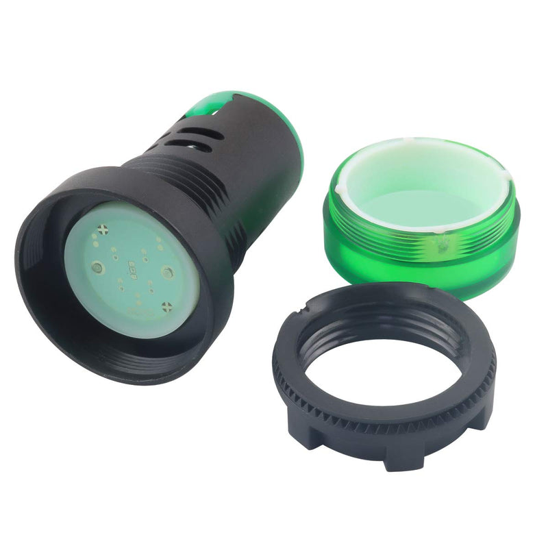 [Australia - AusPower] - 10Pcs Indicator Light AC/DC 24V, 22mm Panel Mount, for Electrical Control Panel, HVAC, DIY Projects Multicolor 