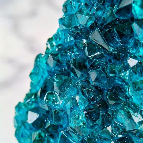 1Pc Lake Blue Geode Crystal Cluster - Unique Crystal Decor for Home Decor, Crystal Collections, Meditation (100-200g) 100-200g