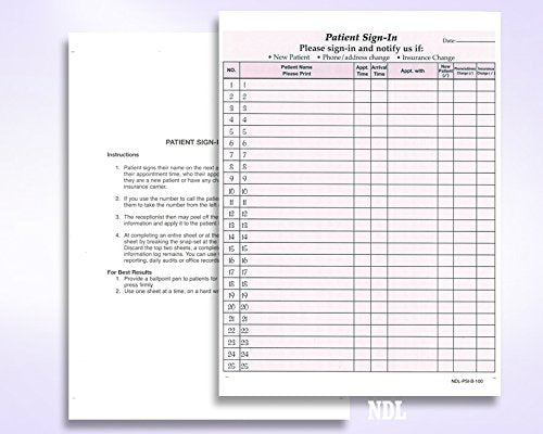 [Australia - AusPower] - NextDayLabels - NCR Carbonless 3 Part Patient Sign in Forms, HIPAA Approved and Compliant for Confidentiality in All Medical Offices. (Burgundy) Burgundy 