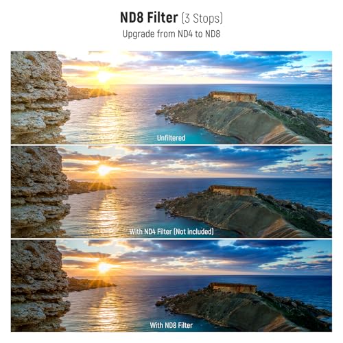 NEEWER 55mm UV CPL ND Lens Filter Kit, UV Protection + Circular Polarizing + Neutral Density (ND8) Camera Lens Filter Set with Multicoated Optical Glass, Slim Frame & Upgraded Foldable Storage Case UV+CPL+ND8