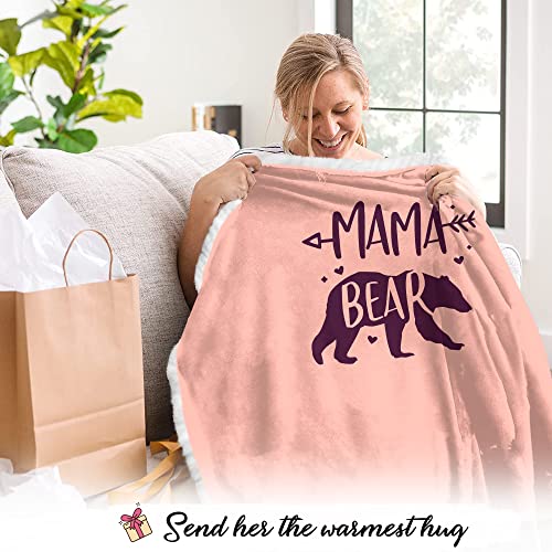Vprintes Mama Pink Wearable Blanket Hoodie -Mothers Day Gifts for Wife Birthday Gifts for Mom from Daughter Son - Wife Birthday Gifts, Gifts for Wife from Husband