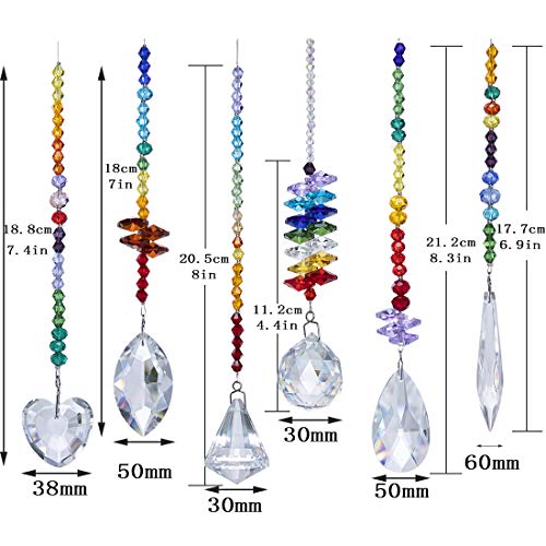 Crystal Wind Chimes Prisms, Glass Window Hanging Ornament Suncatcher Decor