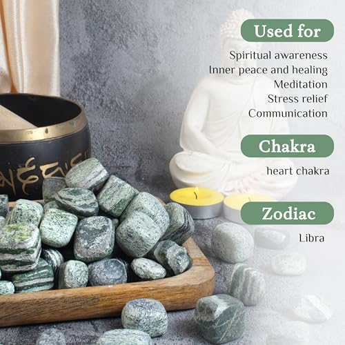BEZAVO Swiss Opal Crystal Stones Bulk Natural Tumbled Home Decor, 1 LB