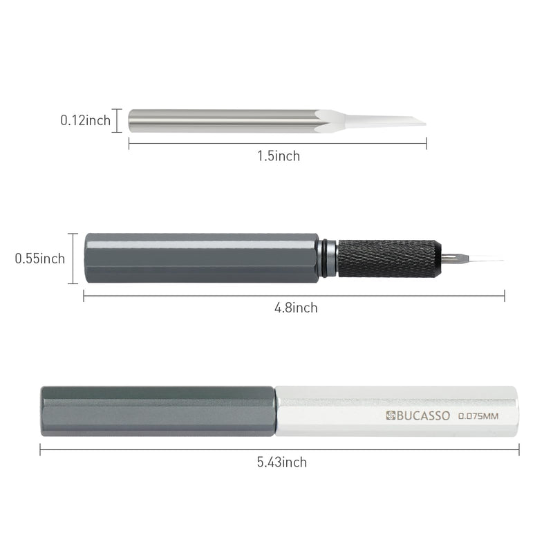 Model Scriber, Line Scriber with Tungsten Steel Blades, Model Scribing Tool for Modeling Hobby, RG Scale Model, Gundam Model Kit, Plastic Models, Resin GK Carved Engraved Lines (0.075MM) 0.075MM