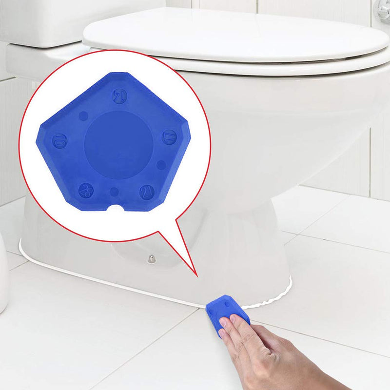 [Australia - AusPower] - Caulking Tool, 12 Pieces Silicone Sealant Finishing Grout Tools Kit, Caulk Skirting Boards & Base Boards Replaceable Pads, for Bathroom Kitchen Sealing Hand Caulk Removal Tool (Blue) 