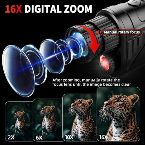 Infrared Night Vision Monocular, Nightvision Goggles Scope for Outdoormen