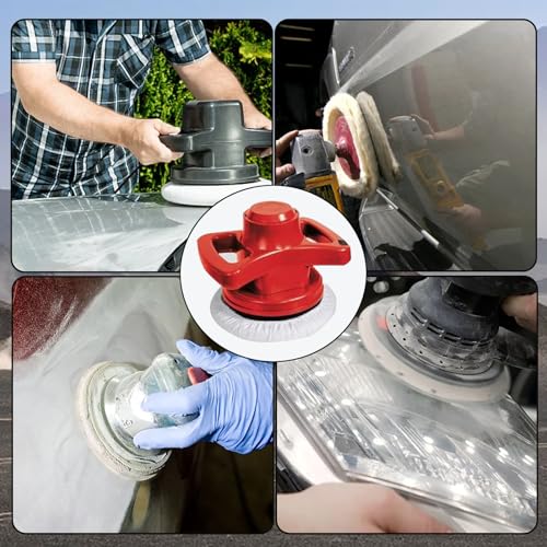 Set of 4 Lambswool Polishing Covers for Einhell Cordless Car Polisher CE-CB 18/254 Li, CC-PO 90, Polishing Machine Battery for Einhell, for 220 mm - 250 mm Polishing Attachment