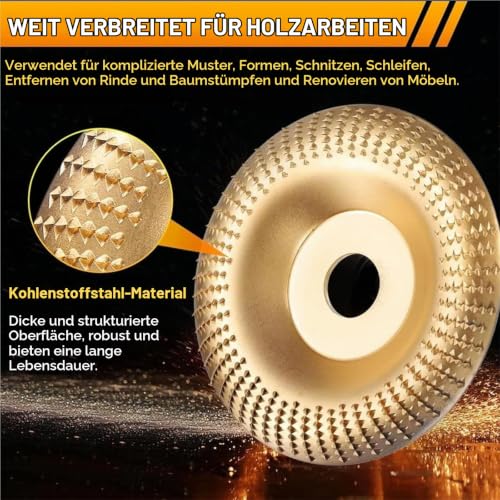 Polishing Pad for Angle Grinder, 3-Piece Angle Grinder Polishing Pad, High Performance Wood Carving Disc Set, Tungsten Carbide Sanding Discs (Mix) Mix