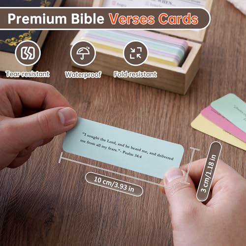 Bible Verse Cards Box Set, Upgrade Bible Verse Jar, Read Me When Bible Verses Box for Daily Encouragement, Prayer & Reflection, Christian Bible Gifts For Women and Men King James Version