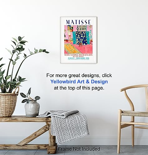 Matisse Aesthetic Wall Art 11x14 - Mid Century Modern Minimalist Abstract Print for Bedroom, Living Room Decor - Contemporary Museum Pictures - Womens Home Decor - Gallery Wall Art Poster 11"L x 14"W