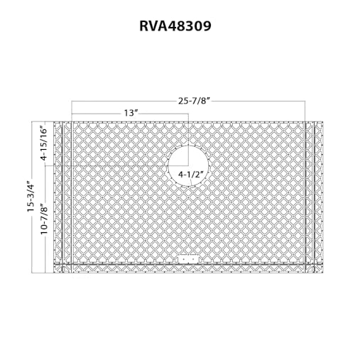 Ruvati Gray Silicone Bottom Sink Mat for RVH8309 - RVA48309GR 26 x 16 inch