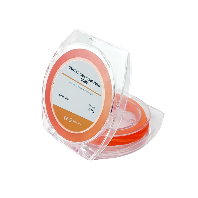 [Australia - AusPower] - Dental Rubber Dam Stabilizing Cord, Soft Elastic Floss Wedge, Dental Medium Wedges Clamps Sheets Rubber Dam Wedge, Dentistry Materials 2.1m /Dia 1.8mm 