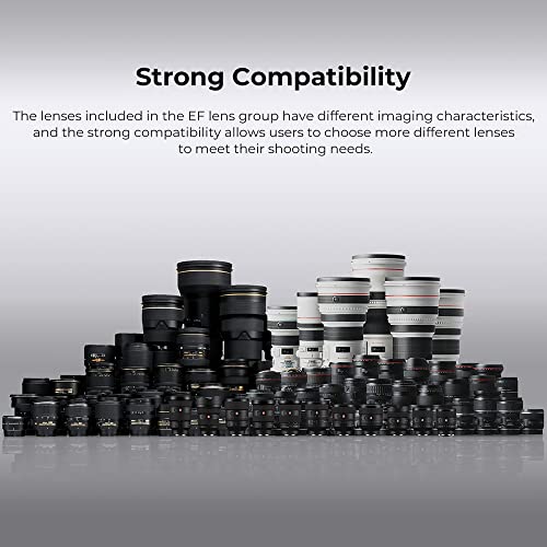 EF/EF-S to EOS M Electronic Lens Adapter, K&F Concept Auto Focus Lens Mount Adapter Ring Compatible for Canon EF EF-S Mount Lens to EOS M Mount Cameras