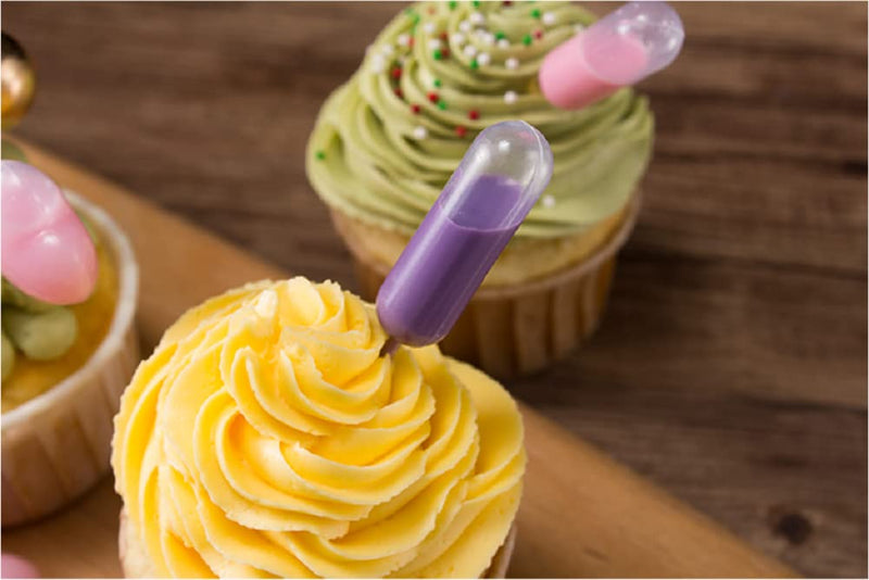 [Australia - AusPower] - 4ml Cupcake Pipettes, 100Packs Small Pipettes Tubes Infusers Strawberries Shot Tubes Liquor Injector Alcohol Infused Mini Pipettes Strip 