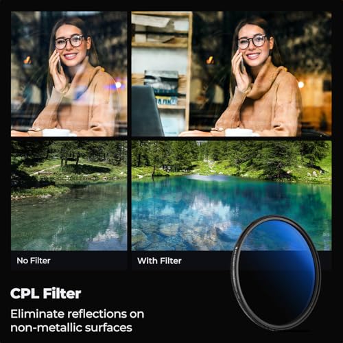 K&F Concept 95mm Circular Polarizer Lens Filter Ultra-Slim Optical Glass